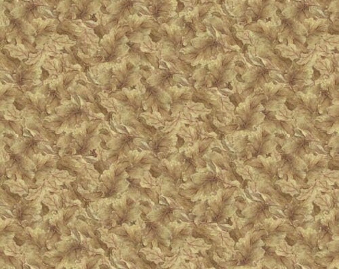 Springs Creative Carol's Corner Leaves Tan Premium Quality 100% Cotton Fabric (SC833)