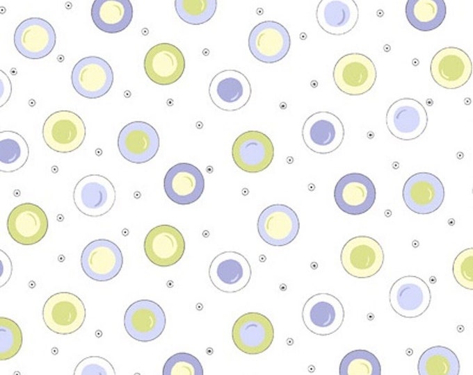 Susybee Circle Dot Lilac/White Premium Quality 100% Cotton Fabric (SB98)