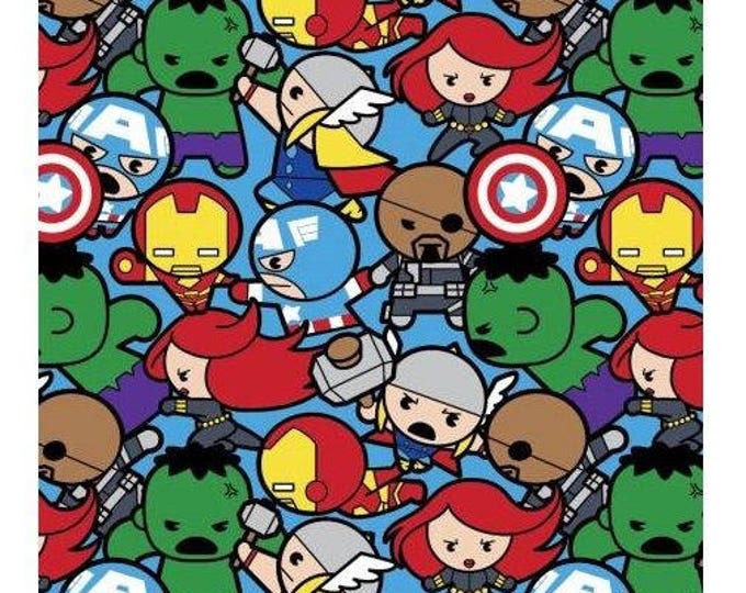 Kawaii Marvel All In The Pack 60589  premium 100% Cotton Fabric (SC574) Sold by the Yard
