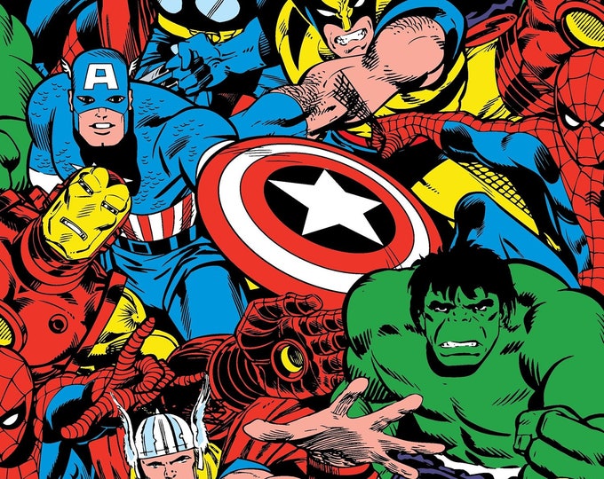 Springs Creative Marvel Comic Pack Premium Quality 100% Cotton Fabric (SC95)