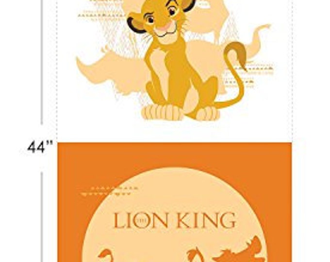 Disney The Lion King Fabric 18" Panel Camelot 100% Cotton fabric by the panel  (CA775)