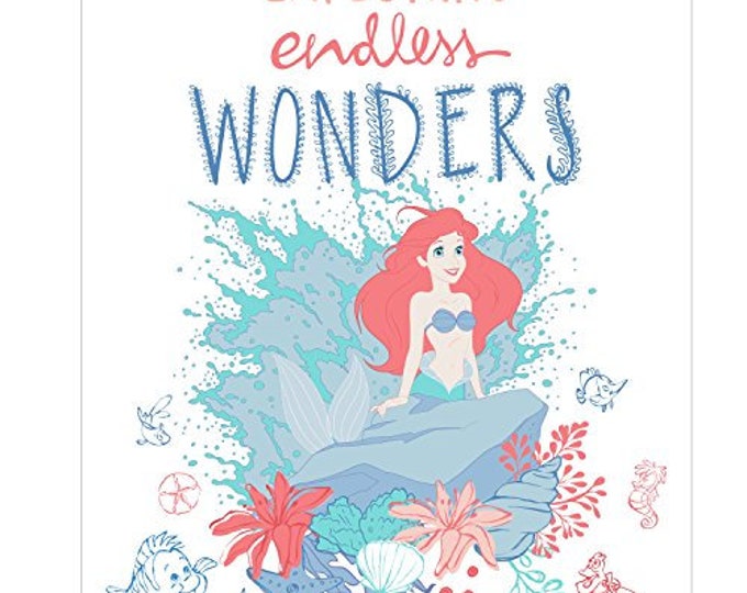 Disney The Little Mermaid Endless Wonders 35" Panel Camelot 100% Cotton fabric by the panel  (CA770)