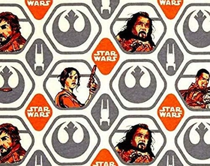 Camelot Fabrics Star Wars Rouge One Rebel Polygon Flannel Premium Quality 100% Cotton Fabric (CA1050)