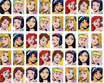 Springs Creative Disney Ultimate Princess 73934 Grid Premium Quality 100% Cotton Fabric (SC1448BB)