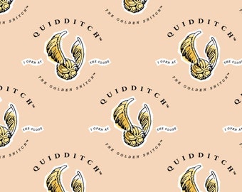 Camelot Fabrics Harry Potter Wizarding World Watercolor Quidditch Peach Premium Quality 100% Cotton Fabric (CA1479KK)