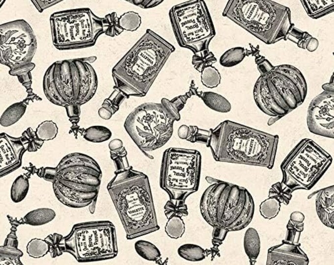 David Textiles Ladies & Gentlemen Perfume Bottles Print Premium Quality 100% Cotton Fabric (DA20)