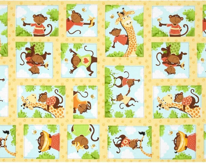 Susybee Oolie Patchwork Yellow Premium Quality 100% Cotton Fabric (SB58)