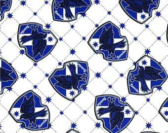 Camelot Fabrics Wizarding World Ravenclaw House Pride in White Premium Quality 100% Cotton Fabric (CA1321KK)