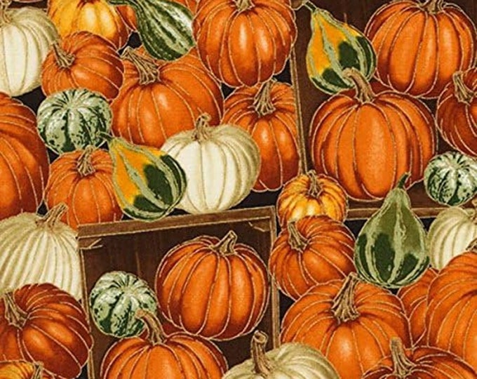 Timeless Treasures Fabrics Harvest Holiday 2017 Pumpkin Pumpkins & Gourds  Premium Quality 100% Cotton Fabric (TT909)