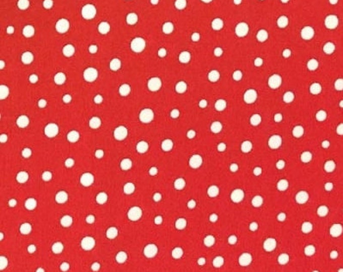 Susybee Monotone White Dots on Red Premium Quality 100% Cotton Fabric (SB16)
