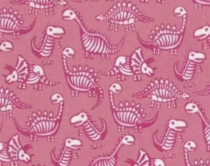 Timeless Treasures Dinosaur Skeletons in Pink Premium Quality 100% Cotton Fabric (TT1071)
