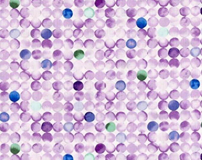 Timeless Treasures Harmony Watercolor Dots Lilac Premium Quality 100% Cotton Fabric (TT723)
