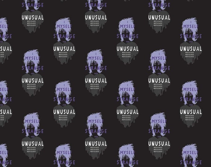 Camelot Fabrics Warner Brothers Beetlejuice Lydia Deetz Black Premium Quality 100% Cotton Fabric (CA981KK)