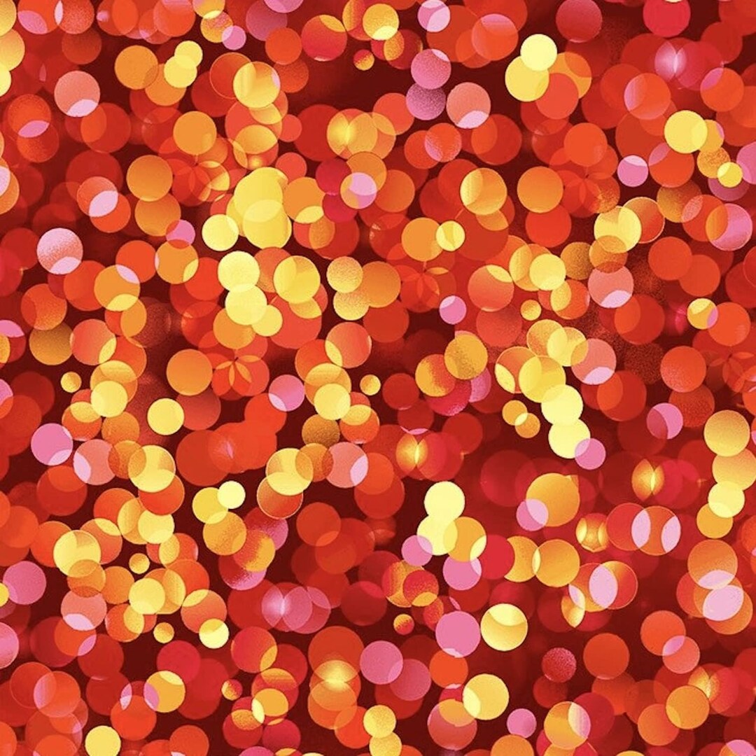 Timeless Treasures Butterfly Magic Dots Orange Premium Quality 100% ...