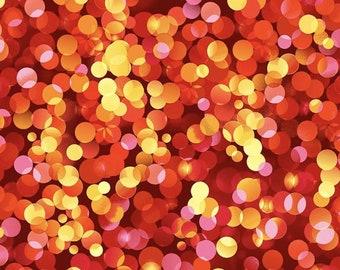 Timeless Treasures Butterfly Magic Dots Orange Premium Quality 100% Cotton Fabric (TT21XX)