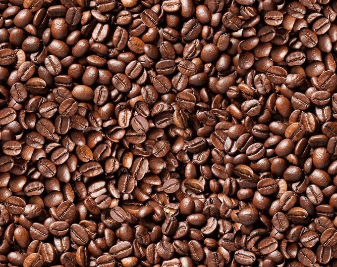 Elizabeth's Studio Food Festival Coffee Beans Brown/Black Premium Quality 100% Cotton Fabric (ES1XX)