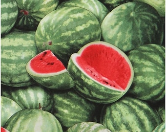 Elizabeth’s Studio Food Festival Watermelons Fabric, Green, Premium Quality 100% Cotton Fabric (ES319)