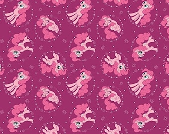 Camelot Fabrics My Little Pony MLP Pinkie Pie in Fuchsia Premium Quality 100% Cotton Fabric (CA654)