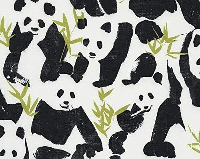 Timeless Treasures Novelty White Panda and Bamboo Premium Quality 100% Cotton Fabric (TT853)