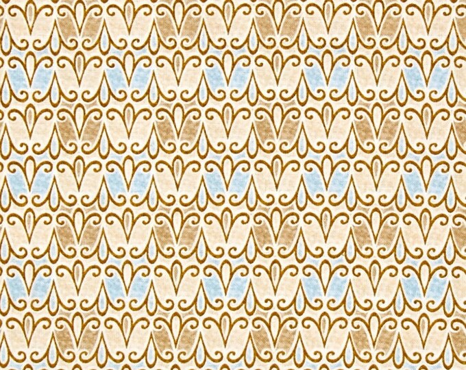 Quilting Treasures Splendid Swans Scroll Geo Premium Quality 100% Cotton Fabric (QT883)