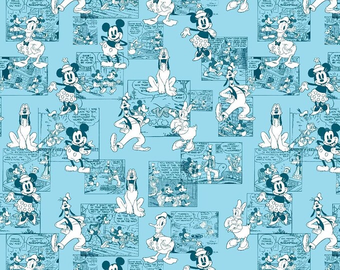 Springs Creative Disney Mickey and Friends Sensational 6 Comic Strip Multi Premium Quality 100% Cotton Fabric (SC1520KK)