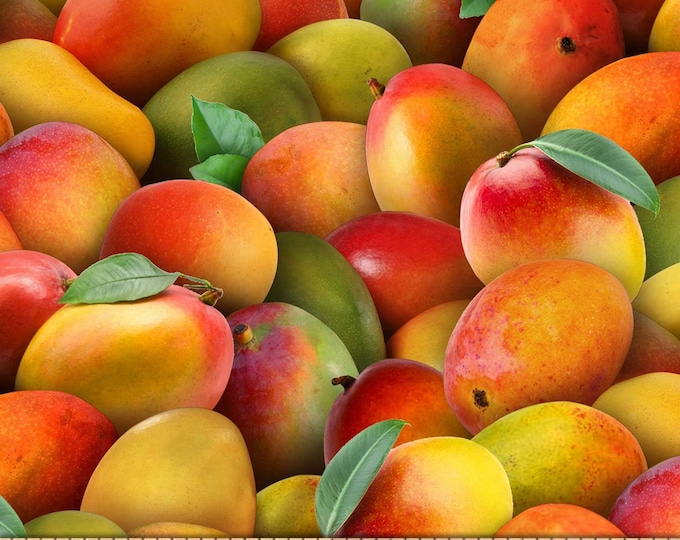 Elizabeth's Studio Food Festival Mangoes Multi Premium Quality 100% Cotton Fabric (ES475)