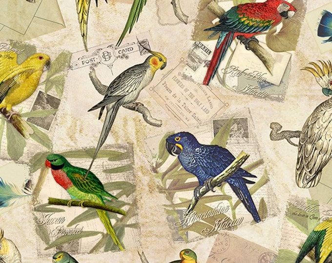 Springs Creative Exotic Birds Premium Quality 100% Cotton Fabric (SC1458KK)