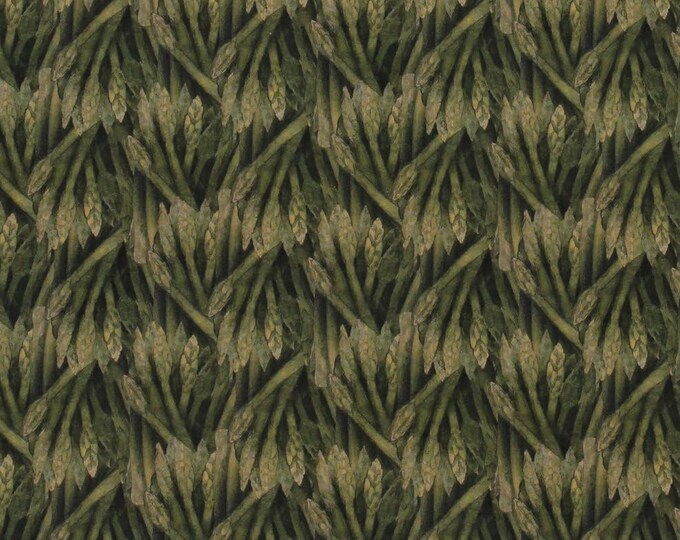 Springs Creative Carols Corner Market Asparagus Vegetables Premium Quality 100% Cotton Fabric (SC183)
