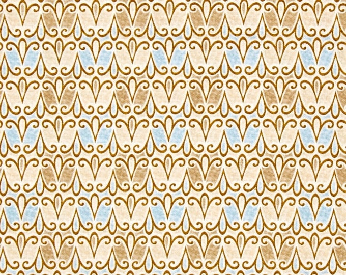 Quilting Treasures Splendid Swans Scroll Geo Cream Premium Quality 100% Cotton Fabric (QT1226KK)