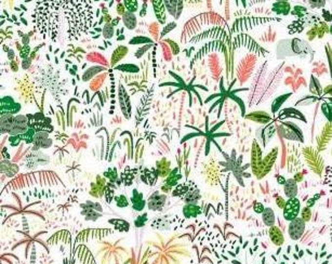 Timeless Treasures White Rainforest Premium Quality 100% Cotton Fabric (TT597BB)