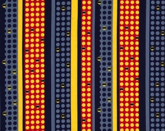 Camelot Fabrics "The Joker's Back" Batman Logo Stripe Premium Quality 100% Cotton Fabric (CA833)