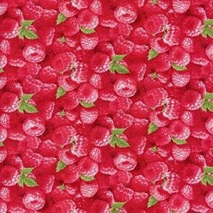 May include: A seamless pattern of red raspberries, a close-up view of a large group of raspberries.
