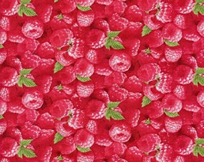Elizabeth's Studio Raspberries Red Berry Good Premium Quality 100% Cotton Fabric (ES509)