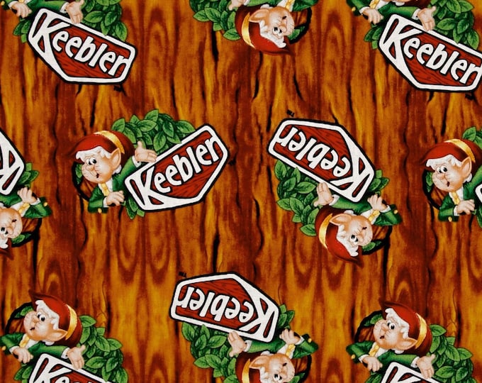 Springs Creative Kelloggs Keebler Elf in Tree Premium Quality 100% Cotton Fabric (SC291)