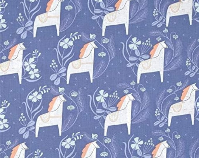 Dear Stella Horses Purple Premium Quality 100% Cotton Fabric (TT1068)