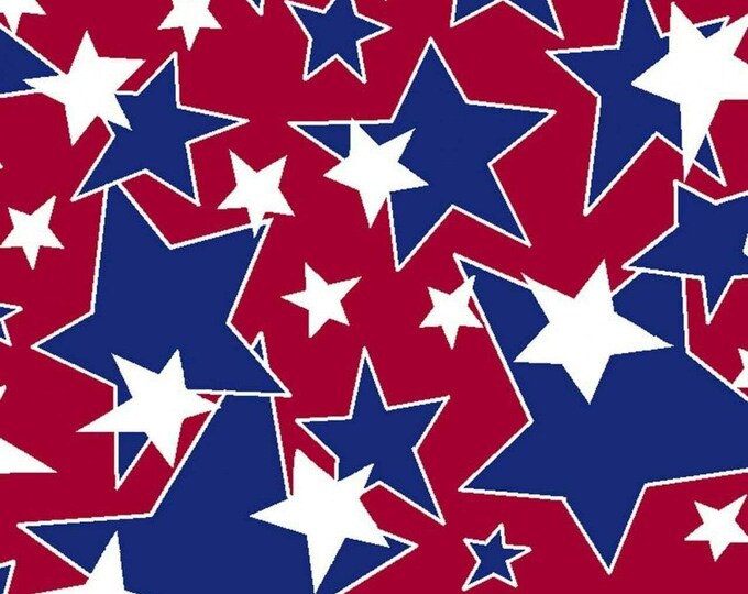 Springs Creative Patriotic Star Burst Premium Quality 100% Cotton Fabric (SC571AA)