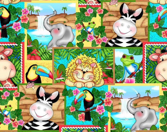 Springs Creative Bazooples Fabric Waterfall Patch in Multi Premium Quality 100% Cotton Fabric (SC822AA)