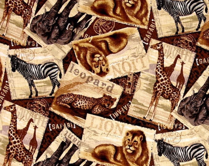 Springs Creative Safari Travels Multi Premium Quality 100% Cotton Fabric (SC615)