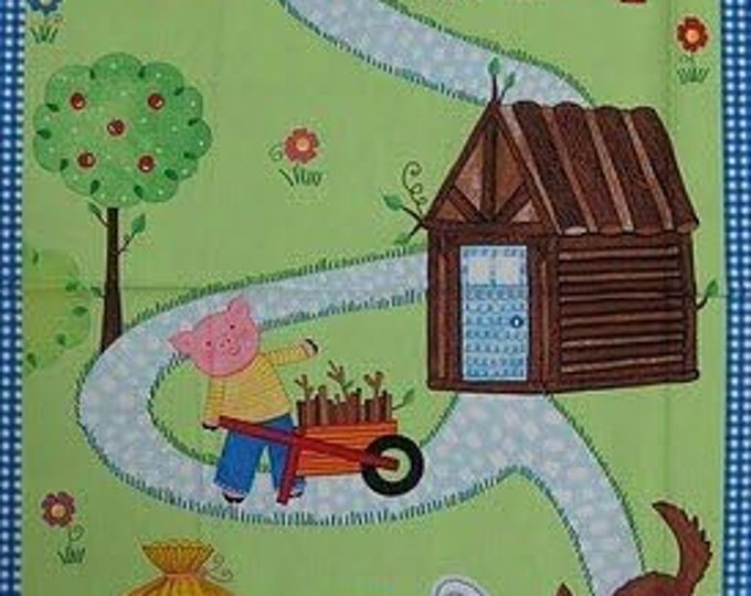 Timeless Treasures Quilting Huff & Puff Pigs KH C7119- 24in Panel Fabric Premium Quality 100% Cotton Fabric (TT687)