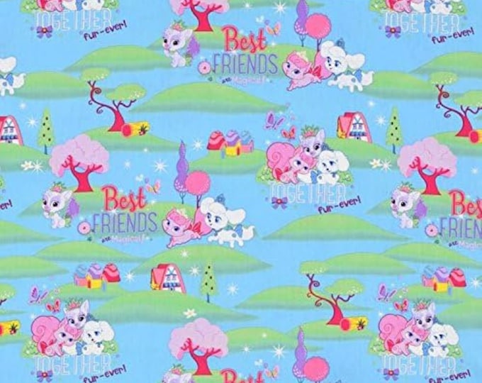 Springs Creative Disney Palace Pets Best Friends Are Magical Premium Quality 100% Cotton Fabric (SC540)