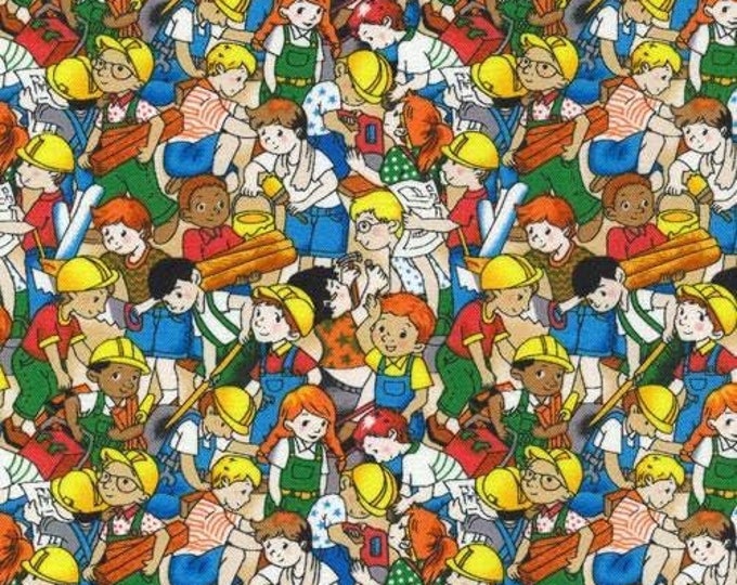 Fabri-Quilt Building 101 Workers Premium Quality 100% Cotton Fabric (FQ145)