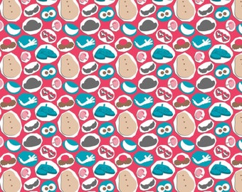 Camelot Fabrics Mr Potato Parts Premium Quality 100% Cotton Fabric (CA1034)