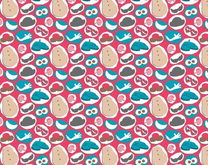 Camelot Fabrics Mr Potato Parts Premium Quality 100% Cotton Fabric (CA1034)
