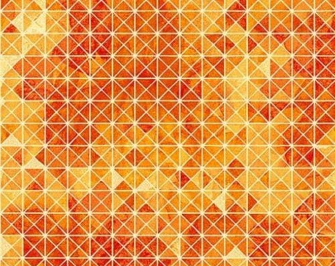 Quilting Treasures Soiree Diamond Geometric Orange Premium Quality 100% Cotton Fabric (QT717)