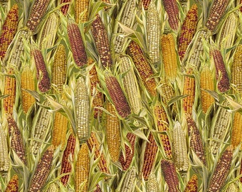 Timeless Treasures Harvest Corn Packed Premium Quality 100% Cotton Fabric (TT1201KK)