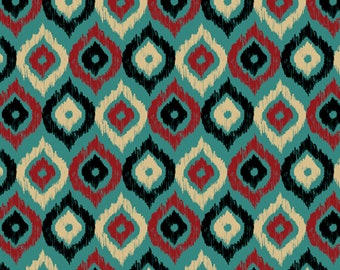 David Textiles Native American Themed Lightning Drops Teal Premium Quality 100% Cotton Fabric by The Yard. (DA28XX)