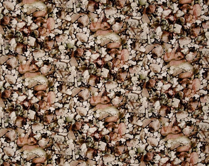 Fabri-Quilt Mountain View Digital Pebbles Premium Quality 100% Cotton Fabric (FQ153)