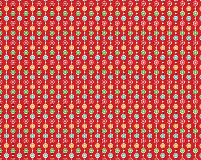 Springs Creative Christmas Cheer by Patrick Lose RED Beads Premium Quality 100% Cotton Fabric (SC765)
