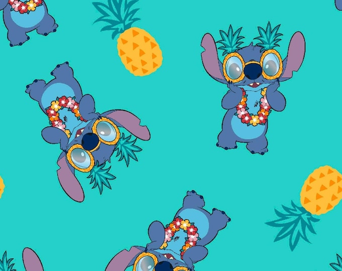Springs Creative Disney Lilo & Stitch Pineapple 100 Percent Premium Quality 100% Cotton Fabric (SC1536KK)