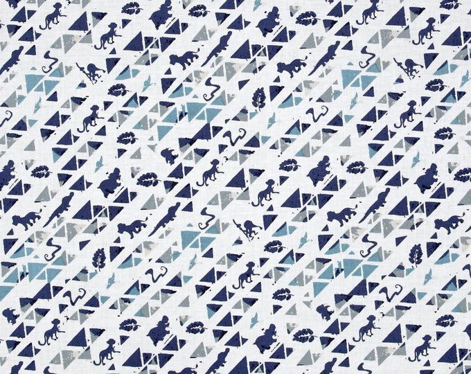 Camelot Fabrics Disney Lion Guard Triangles Blue Premium Quality 100% Cotton Fabric (CA386)